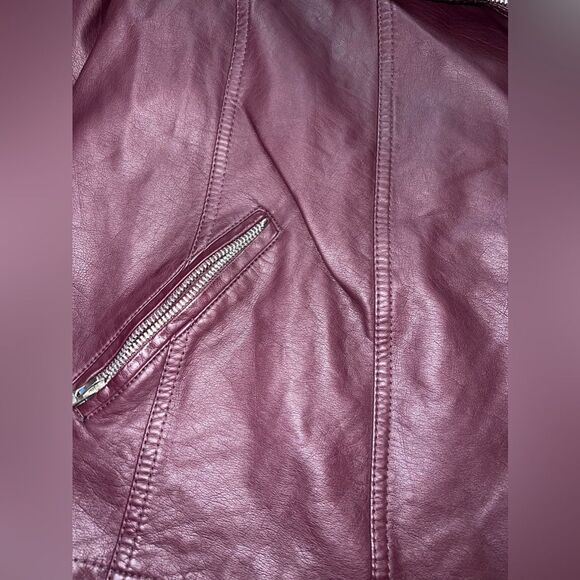 Metaphor Burgundy Moto Jacket Size 2XL - Picture 3 of 6
